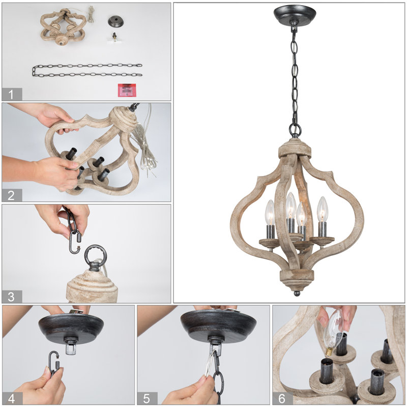 Lustre géométrique à 4 lumières Turman
