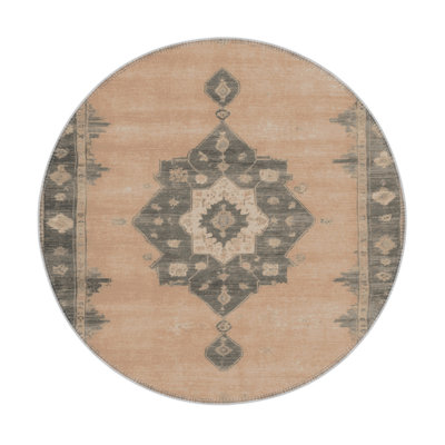 Tapis intérieur et extérieur brun Overdyed