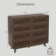 Ensemble de chambre à coucher 2 pièces, commode large 8 tiroirs et commode 6 tiroirs-2030607275-2030607273