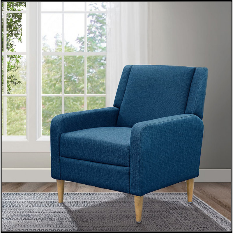 Fauteuil d'appoint rembourré, Bleu