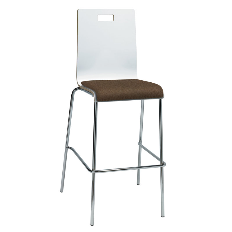 Jive 30" Bar Stool, Fudge/White