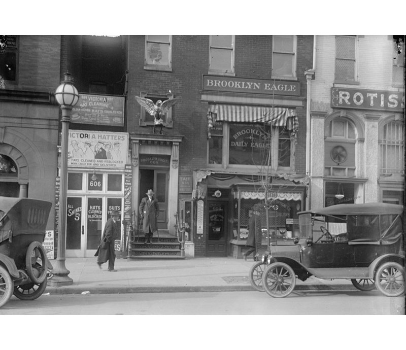 New York, Brooklyn Street - 1916, H 28 po x l 40 po