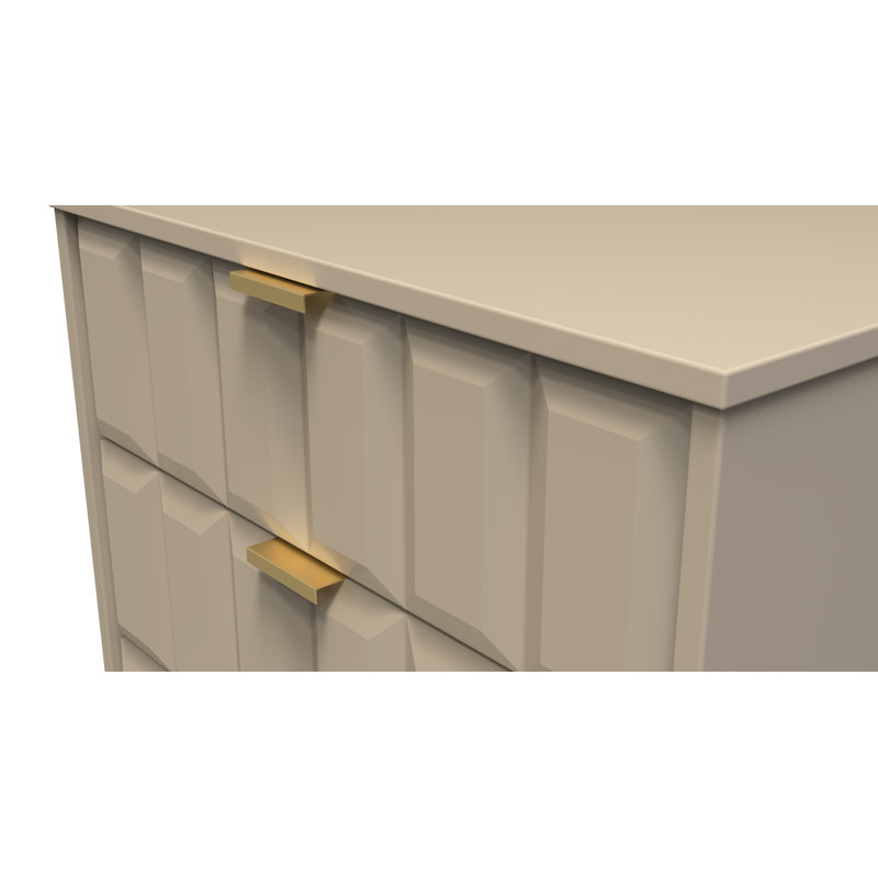 Allem 3 Drawer Chest (Ready Assembled), Mushroom Matt