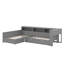 Lit plateforme simple en L en bois avec lit gigogne et tiroir-1985983455
