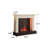 59.06"White Modern Simulated Flame Atomizing Electric Fireplace Humidifier-407297318