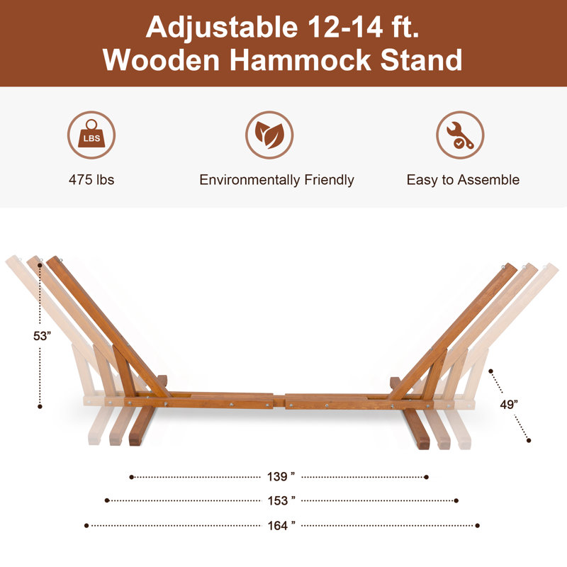 Support pour hamac en bois Volkrad