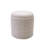 Elegant Ivory Rope 16" Round Storage Ottoman with Hidden Compartment