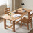 Modern Burlywood Rectangular Solid Wood Dining Table-187081503