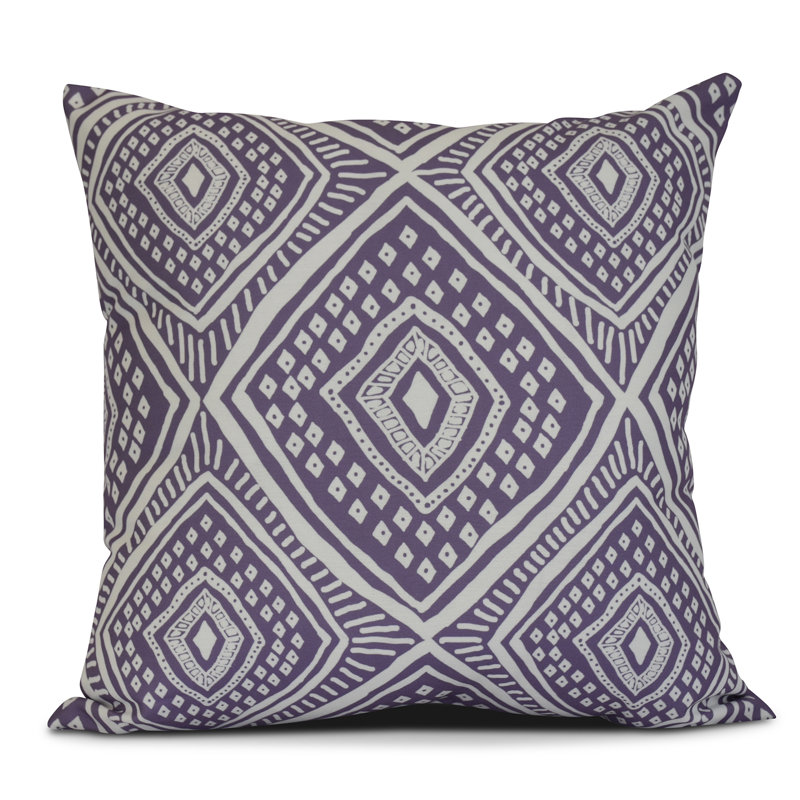 Upscale Getaway Outdoor Reversible Throw Pillow, Purple, 18" x 18"
