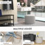 Table basse ronde avec repose-pieds avec plateau rabattable et table de salon