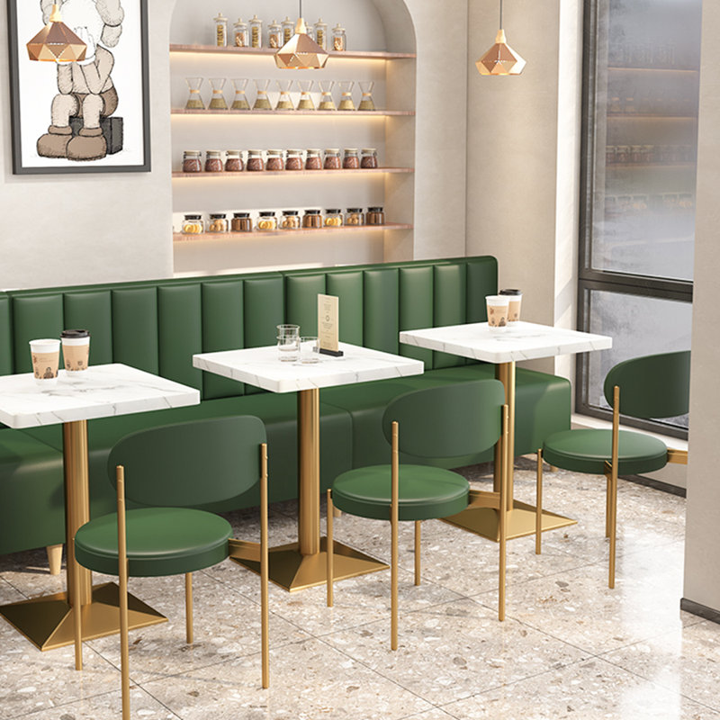 Bancs de restaurant modernes et simples, Vert