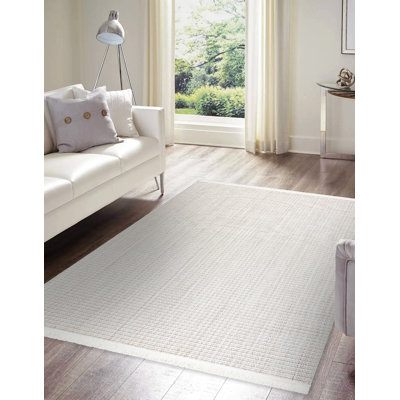 Aniston Solid Colour Flatweave Area Rug