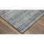 Tapis texturé gris et bleu à motif de viscose et de laine Solveigh-186822098
