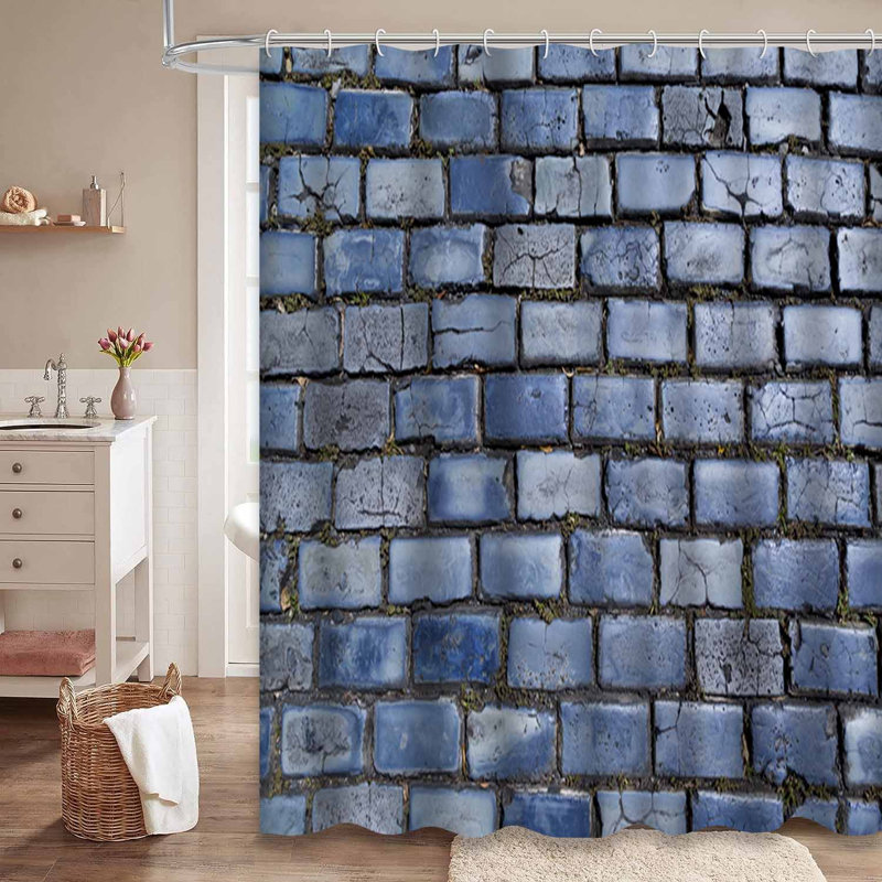 Rideau de douche Street Old Stone, L 72 po x l 78 po