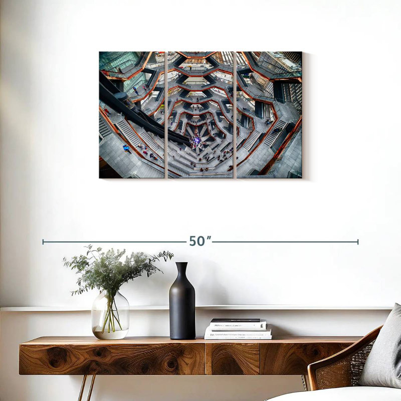 Lilie intérieur du navire Hudson Yards Manhattan, H 20 po x l 33 po