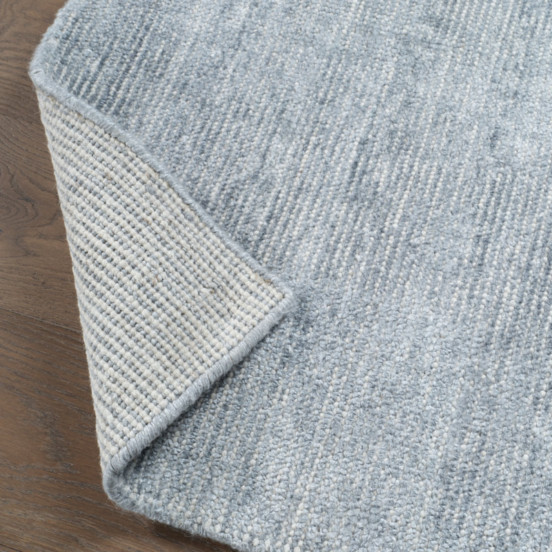 Jaipur Living Dilwyn  Handwoven Solid Blue Area Rug (18in Swatch), Blue, Square 1'6"