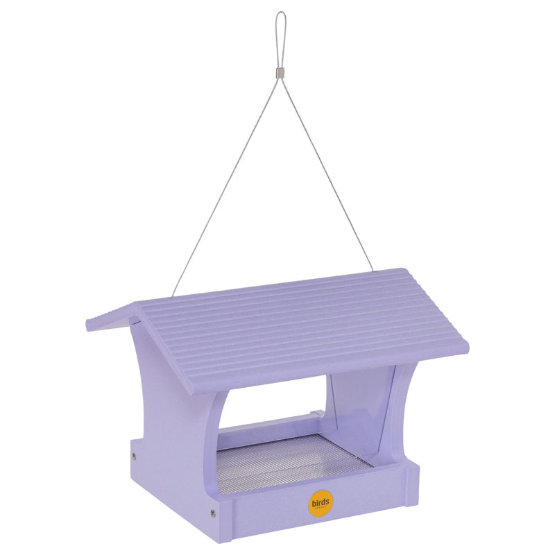 Mangeoire à oiseaux en plastique recyclé, Vert, H 8 po x l 11 po x P 8,75 po