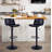 Furniture Modern Design Barstools With Adjustable Height And 360 Rotation,Ergonomic Streamlined Polypropylene High Bar Stools For Bar Counter, Kitchen And Home (Set Of 2, Black)