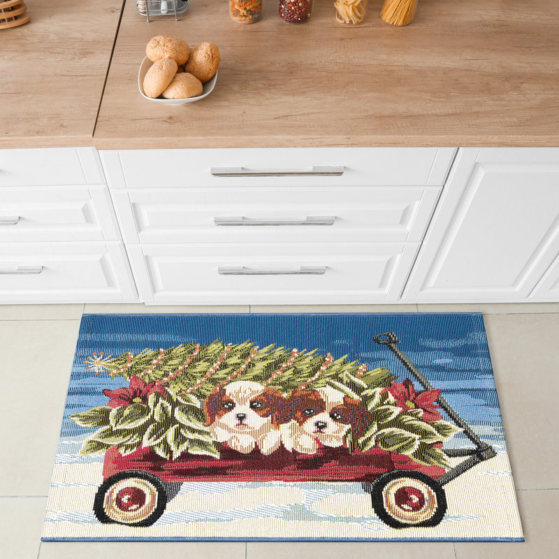 Tapis de cuisine Gurseerat, Rectangle 2 pi x 2 pi 10 po