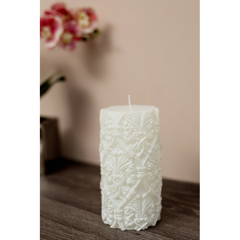 Unscented Pillar Candle, White