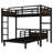 Twin Xl Metal Bunk Bed That Splits Into Two Beds, Vintage Wood Color, Stable And Quiet, Fast Simple Installation Process With - Colored Finish, Separable Independent Units, Mechanism, Noise Operation