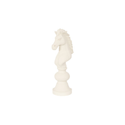 Small Cast Stone Knight Chess Sculpture