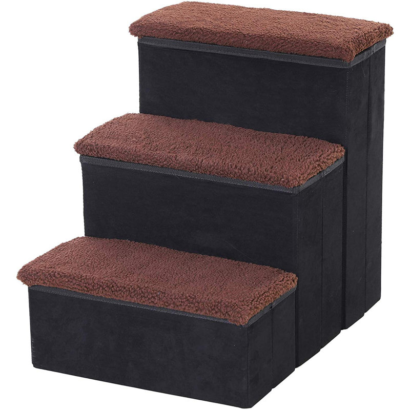 Aldrich Stairs With 3 Steps, Black