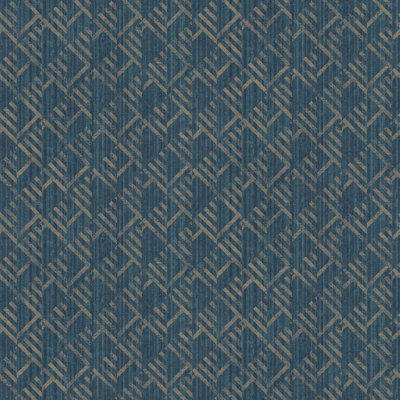 TexStyle Geometric Block Flock Design 33' L x 21" W Metallic/Satin Wallpaper Roll