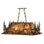 Luminaire suspendu géométrique pour table de billard 6 lumières Deer Through the Trees