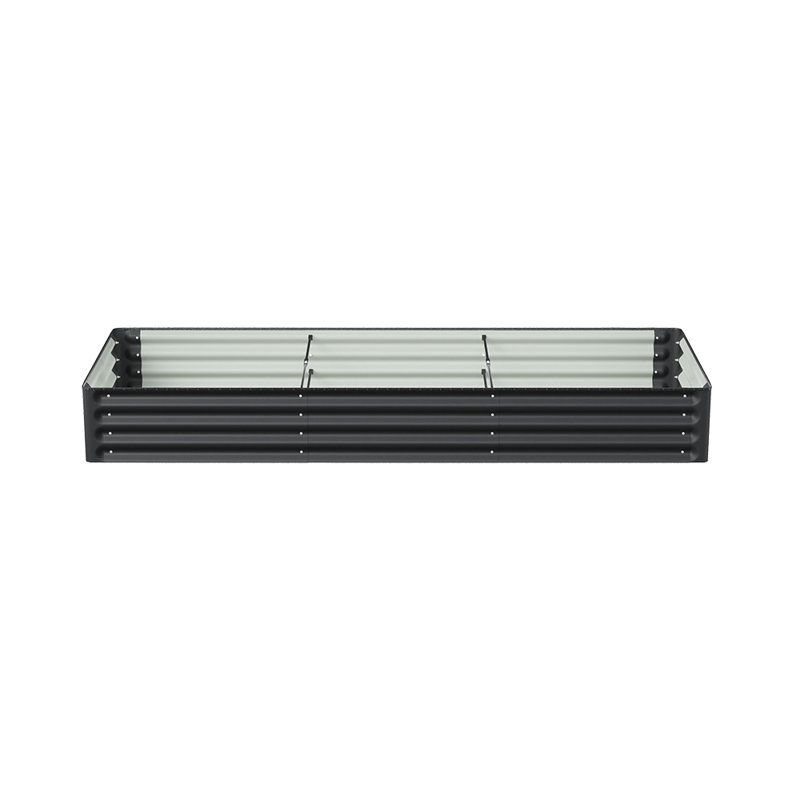 Raised Garden Bed, Black, 30cm H x 240cm W x 90cm D