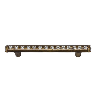 Caché 3 inches c.c. pull with center of Swarovski Aurore Boreale Crystals in Chalice