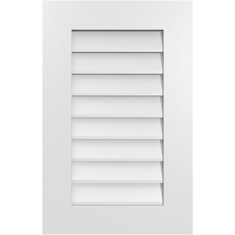 Vent à pignon rectangulaire en uréthane non-fonctionnel, H 28 po x l 18 po x P 1 po