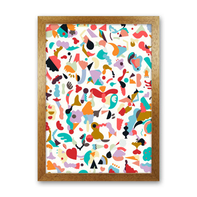 Dreamy Animal Shapes White 1 Piece Wrapped Canvas Wall Art
