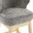 30.32" Swivel Bar Stool with Solid Rubberwood Frame and Metal Footrest-534547293
