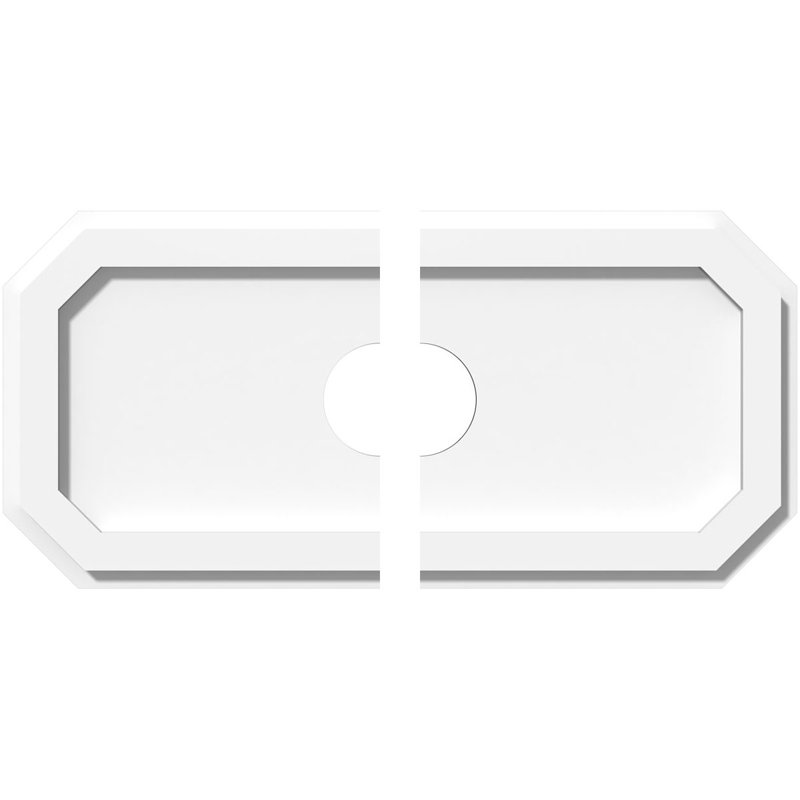 Médaillon de plafond contemporain en PVC de qualité architecturale Emerald, H 1 po x l 20 po x P 10 po