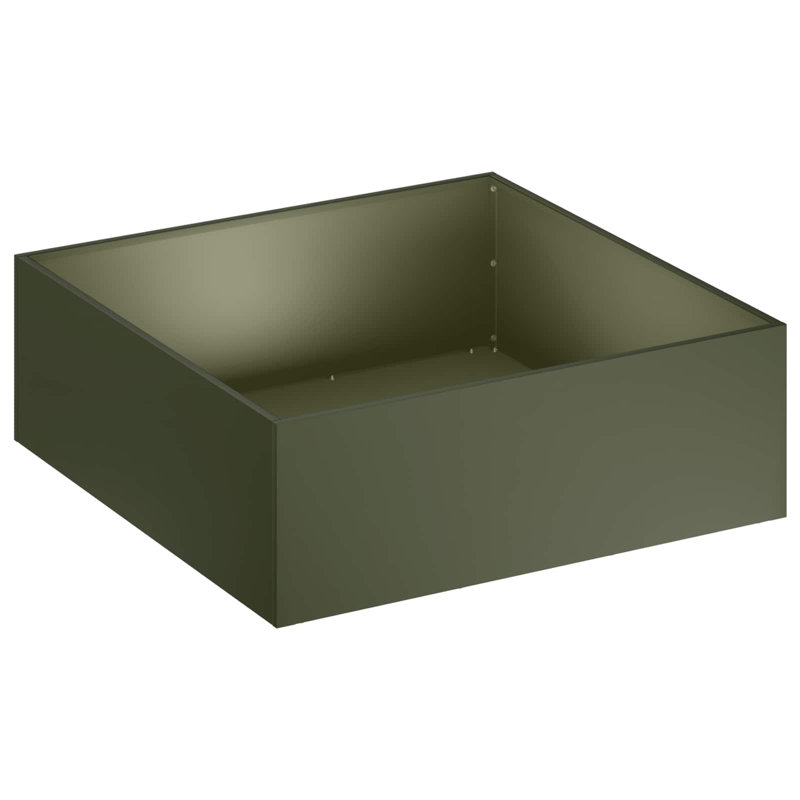 Planter, 20cm H x 40cm W x 40cm D, Olive Green, 2