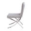 Ensemble de 2 chaises d'appoint avec siège et dossier rembourrés en velours, gris et chrome