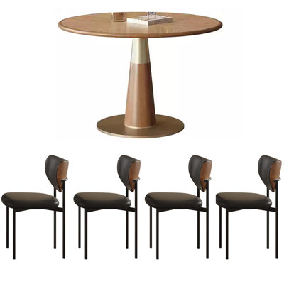 Ensemble de chaises de table rondes rétro françaises