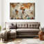Rusty World Map, reproduction sur toile-1687517576