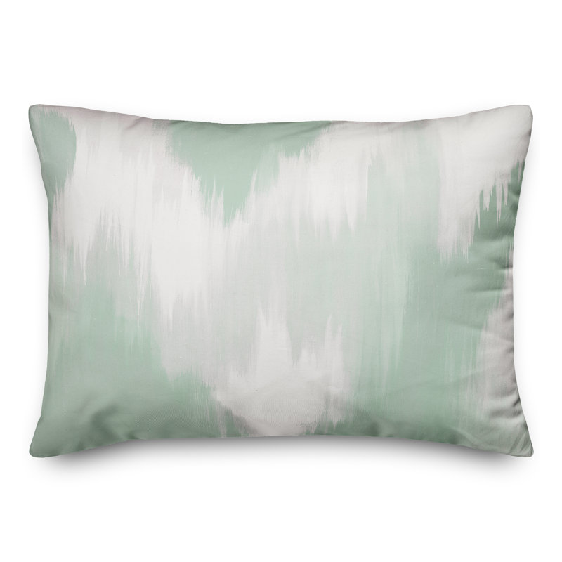 Abstract Throw Pillow, Green