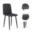 Ensemble de 4 chaises de salle à manger, chaises de cuisine modernes, siège de salle à manger rembourré en polyuréthane et pieds robustes en métal