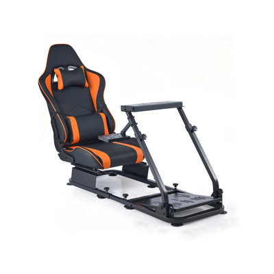 Racing Wheel Stand, Heavy-Duty Simulator Cockpit Steering Stand with Dual-Rail Dual-Arm, Fit Logitech G25,G27,G29,G920,G923, Thrustmaster T300RS,TX F4