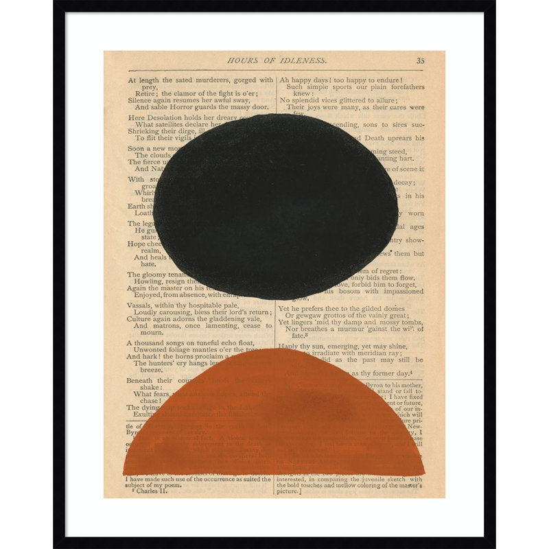 Adreille Modern Prose III - Reproduction d'art graphique sur papier encadré, H 41 po x l 33 po, Papier encadré noir