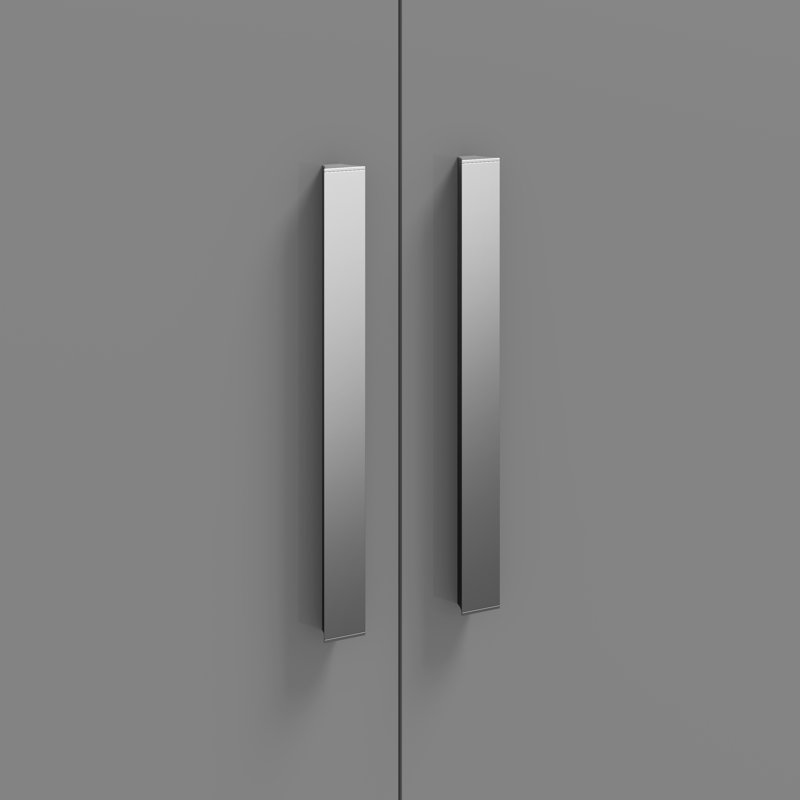 Malia 2 Door Manufactured Wood Wardrobe, Grey/White