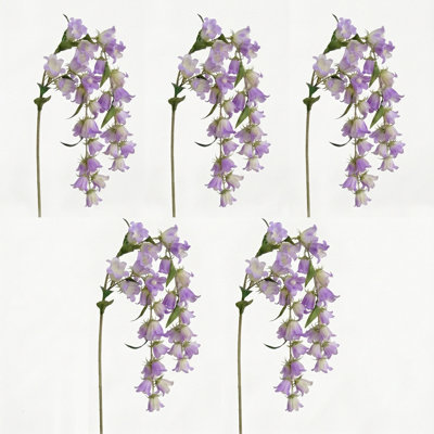 5 pièces de muguet artificiel, tiges de muguet artificielles suspendues de 38,5 pouces, imitation de fleurs de soie muguet pour décoration de table de salle à manger