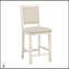 Ensemble de salle à manger à hauteur de comptoir 5 pièces blanc antique et brun avec tablettes intégrées et chaises confortables, parfait pour les maisons modernes et traditionnelles-989253749-989253752