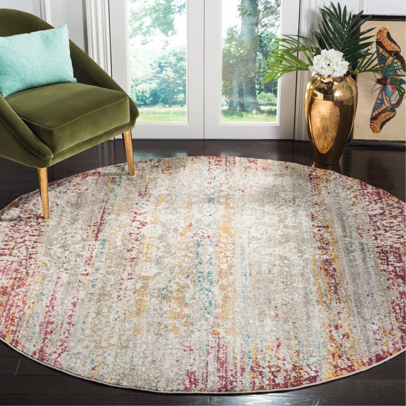 Hermanus Performance Oriental Rug, Round 6'5"