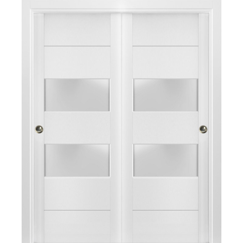Portes coulissantes en verre Lucia, 72 po x 96 po