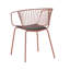 Boghos 44cm H Metal Slat Back Armchair-628015680