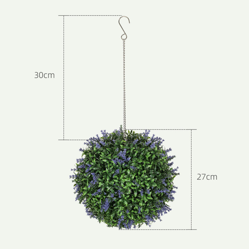27.00cm Faux Topiary in Macrame Hanger